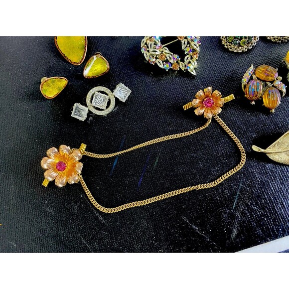 Vintage ALL SIGNED 20 Piece Rhinestone Jewelry Lot WEISS Florenza Crown Trifari+ - Picture 3 of 16